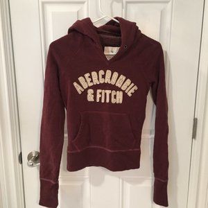 ABERCROMBIE & FITCH Signature Maroon Hoodie SMALL
